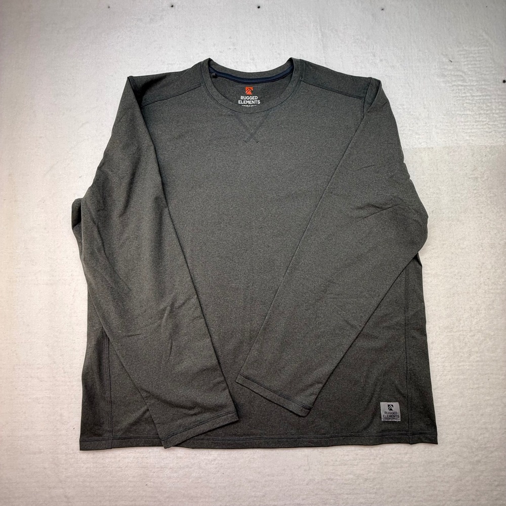 Rugged Elements XXL Long Sleeve Gray Athletic Shirt Mens Durable Utility